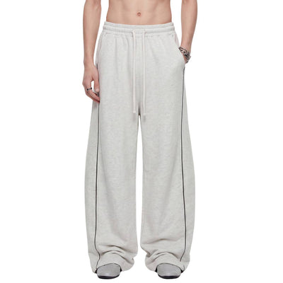 Colorblock Seam Detail Curved Leg Pants