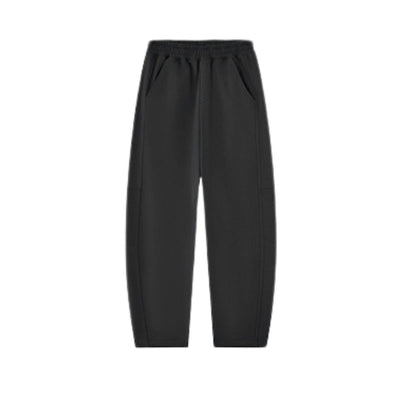 Boxy Curved Fit Elastic Waist Sweatpants