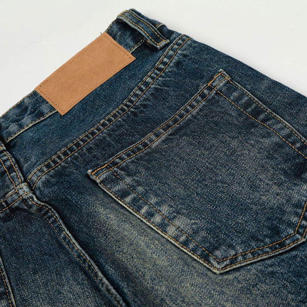 Vintage Light Wash Blue High Waist Wide Denim