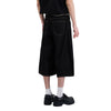 Raw Loose Straight-Leg Bermuda Washed Denim Shorts