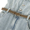 Vintage Washed Strappy Denim Mididress