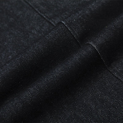 Men's Original Denim Loose Wide-Leg Straight Pants with Contrast Stitching