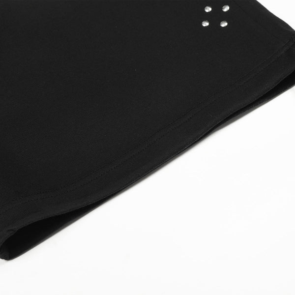Studded 67 Print Black Wide Leg Sweatpants