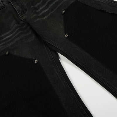 Vintage High Street Distressed Blade Cut Jeans