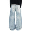Washed Whiskered Balloon Fit Denim Jeans