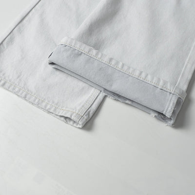 High Street Washed Distressed Wide Leg Flared Jeans