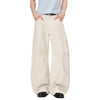 Vintage Washed Curved Panel Barrel-Leg Pants