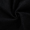 Croc Textured Panels Edgy Black Denim Wide Leg Jeans