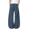 Vintage Washed High-Waist Relaxed Wide-Leg Trousers