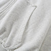 Washed Raw Edge Double Slider Zip Hoodie