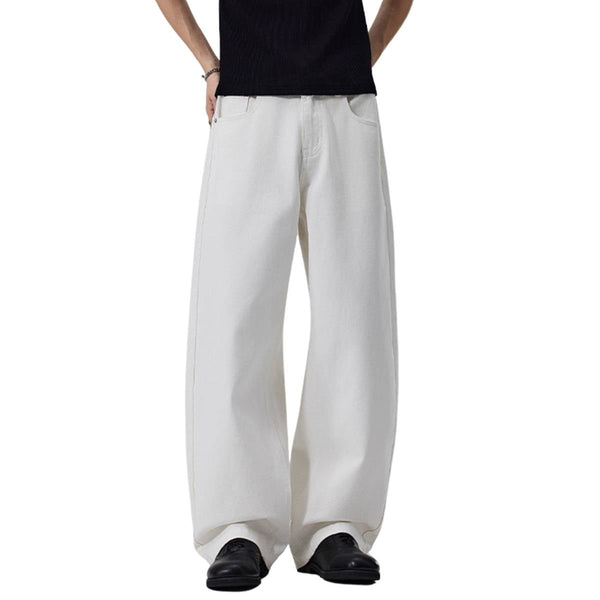 High Waist Structured Seam Relaxed Draped Wide Leg Pants