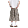 Retro Leopard Baggy Bermuda Shorts