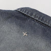 Silver Metal Flower Studs Denim Jacket