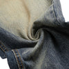 Vintage Washed Wide Leg Whiskered Jeans