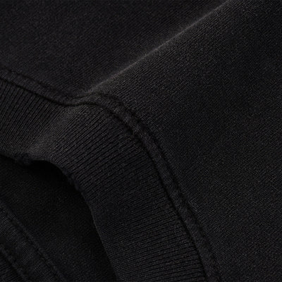 Black Washed Cotton Ripped Boxy Tee 8oz