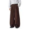 Relaxed Pleated Wide Leg Trousers