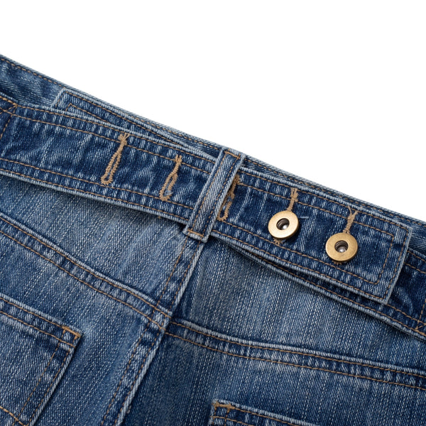 Paris Button Baggy Wide-Leg Denim Jeans