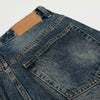 Vintage Dark Wash Faded Wide Denim
