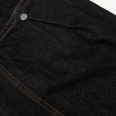 Structured Wide Leg Heavy Stitch Denim