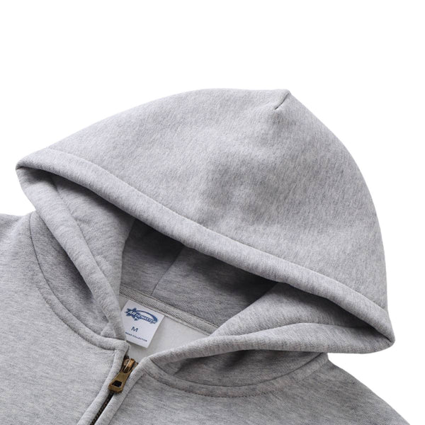 Dual Zipper Fleece Hooded Streetwear Hoodie