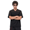 Openwork Lace-Stitching V-Neck Boxy Tee
