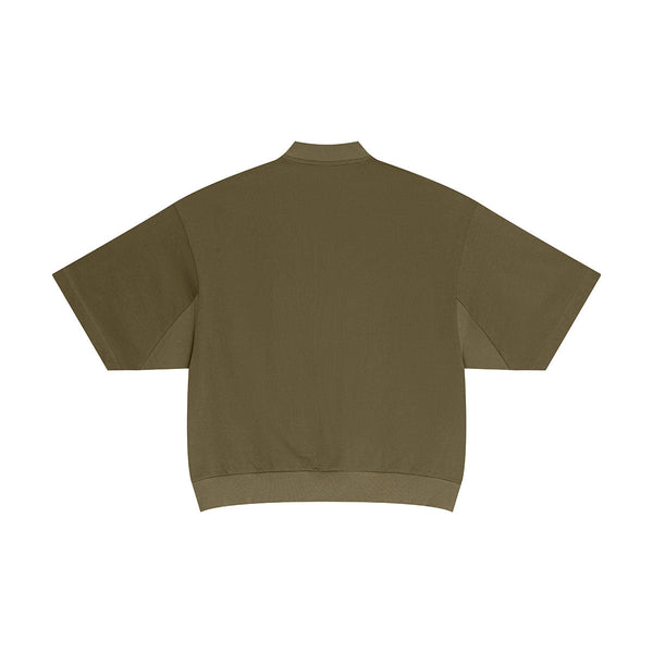 Oversized Mock Neck Short Sleeve T-shirt