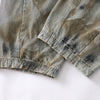 Vintage Tie-Dye Barrel-Leg Distressed Jeans
