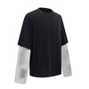 Washed Colorblock Contrast Sleeve Tee