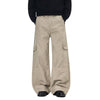 Minimal Washed Solid Wide Leg Barrel Pants