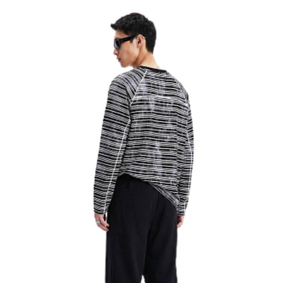 Vintage Dirty Dye Raglan Stripe Long Sleeve Tee