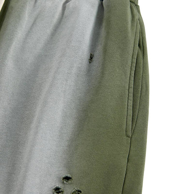 Distressed Spray Dyed Heavyweight Terry Sweat Shorts