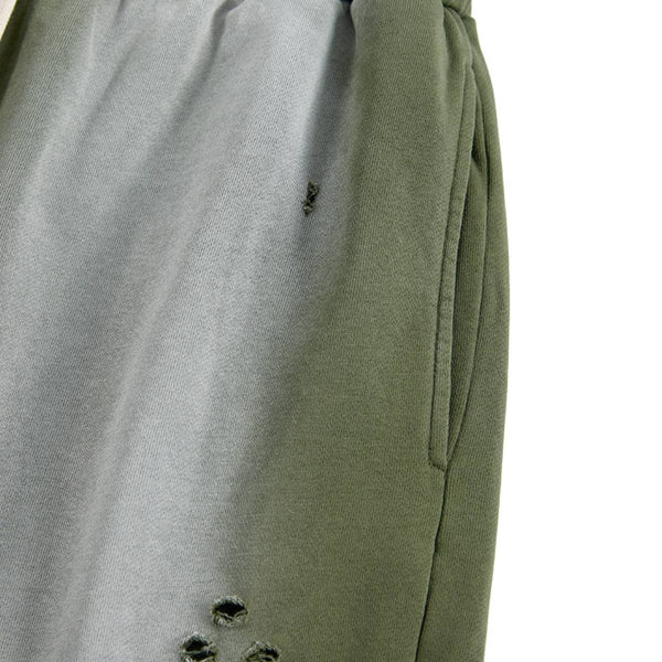 Distressed Spray Dyed Heavyweight Terry Sweat Shorts
