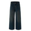 Comfort Fit Vintage Blue Wide Leg Everyday Jeans