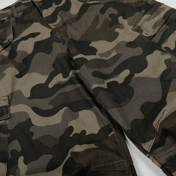 Camouflage Utility Wide Leg Adjustable Hem Pants