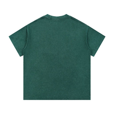 340G Vintage Wash Waffle Knit Relaxed Fit T-Shirt