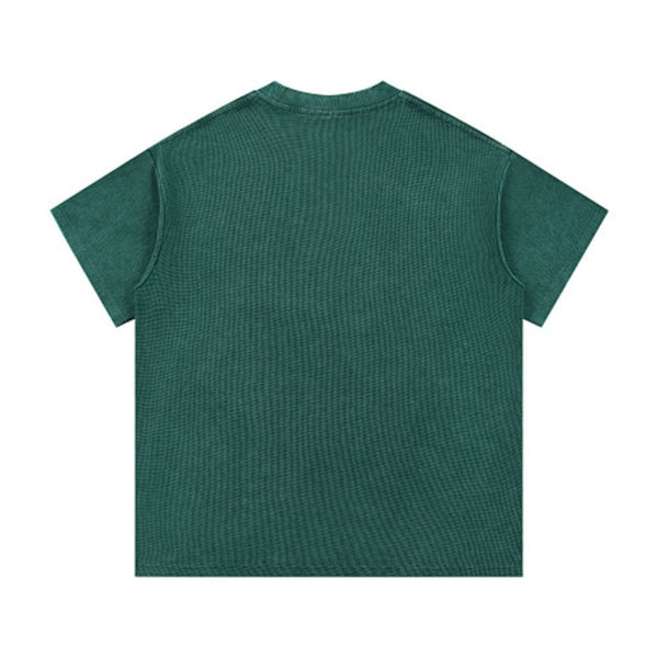 340G Vintage Wash Waffle Knit Relaxed Fit T-Shirt