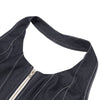 Denim Halterneck Corset Maxi Dress