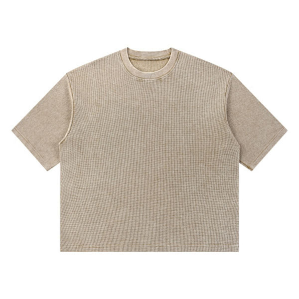 Snowflake Garment Dyed Waffle Knit Tee