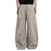 Washed Wrinkled Barrel with Zipper Pockets Cargo Pants