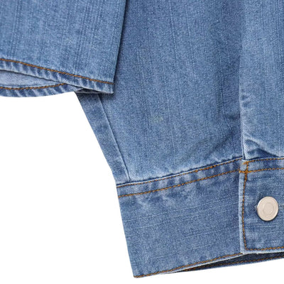 Women's Denim Shirt Stylish Blouse Layered Design Top