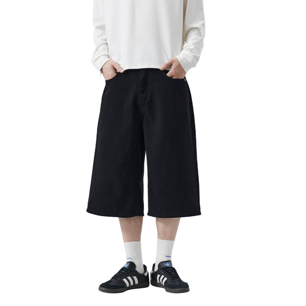 Retro Washed Baggy Straight-Leg Bermuda Shorts