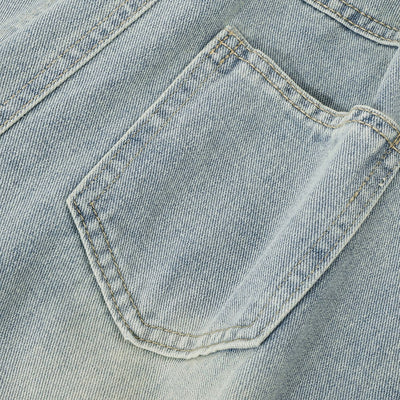 Vintage Washed Strappy Denim Mididress