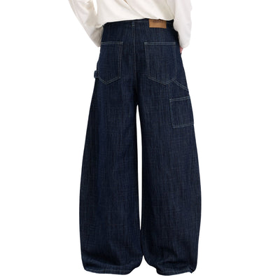 Vintage Slub Carpenter Baggy Denim Pants