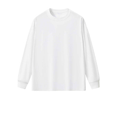 Solid Loose Fit Long-Sleeve Cotton T-Shirt 9.15oz