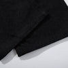 Croc Textured Panels Edgy Black Denim Wide Leg Jeans