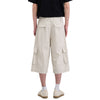 High-Waist Multi-Pocket Cargo Bermuda Shorts