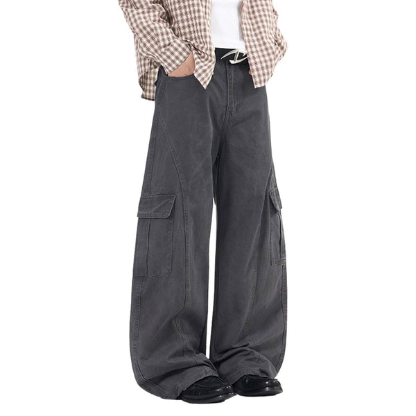 Vintage Multi-Pocket Curved Relaxed Pants