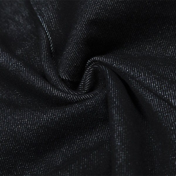 Men's Original Denim Loose Wide-Leg Straight Pants with Contrast Stitching