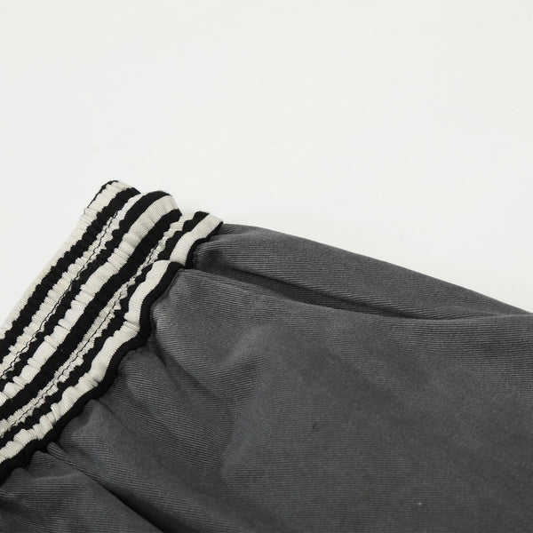 Casual Wide Leg Cargo Pants Striped Elastic Waistband