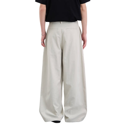 Minimalist Wide-Leg Pleated Pants